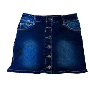 Cat and Jack M 7/8 Button Front Super Stretch Denim Skirt
